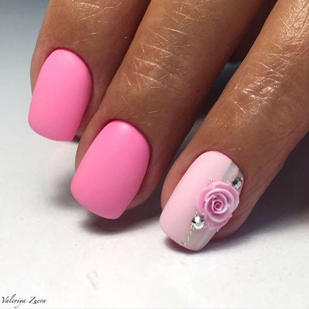 Красивый розовый маникюр 2022. Фото трендового дизайна на короткие и длинные ногти